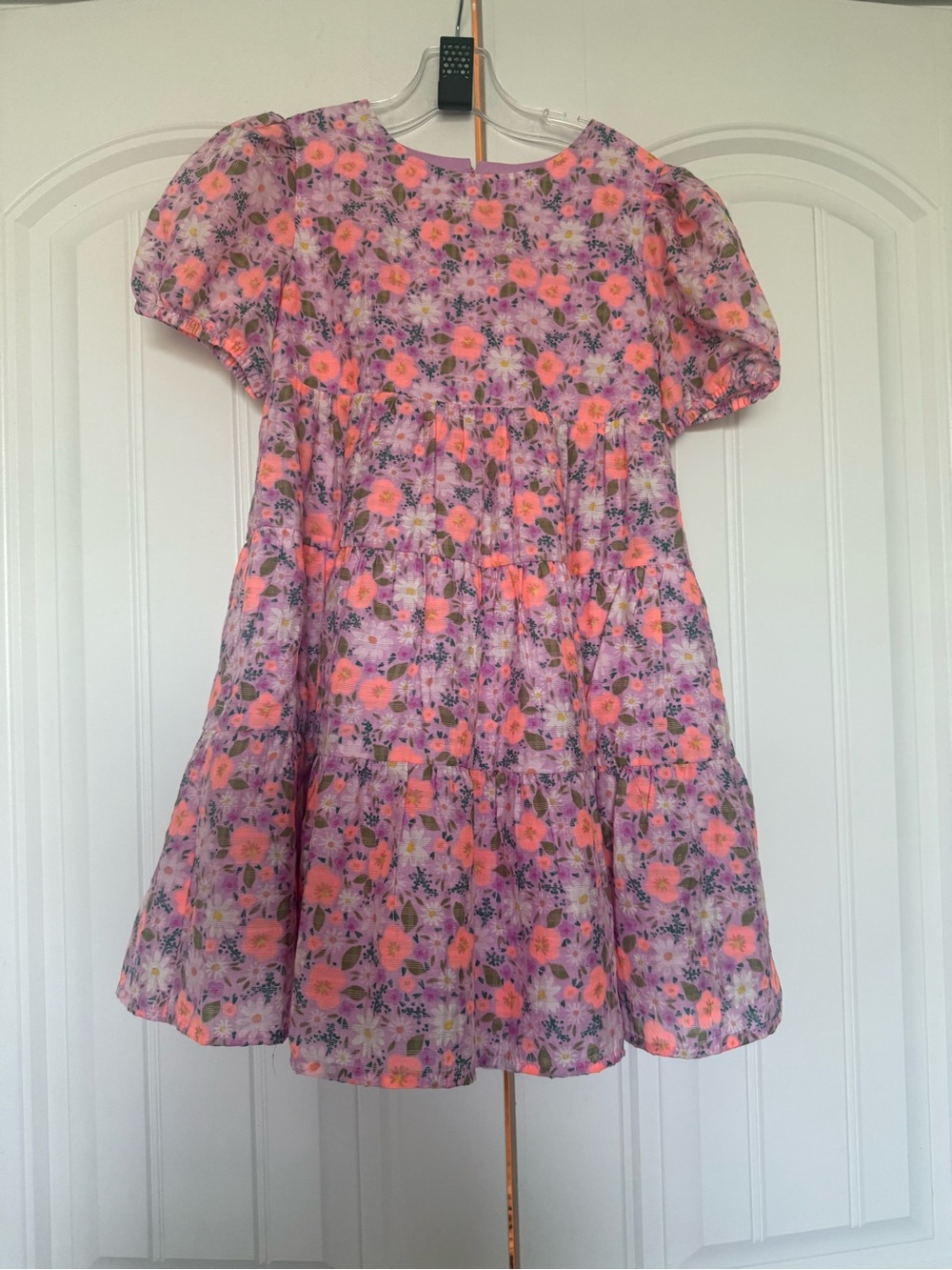 Cat & Jack Pink Floral Tiered Dress